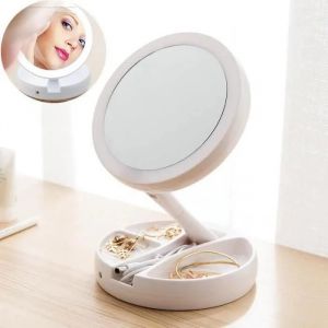 Spaire Miroir Maquillage 10x Double Face Led Miroir Grossissant Pliable Pour Cosmétique Et Soin De Peau - Neuf