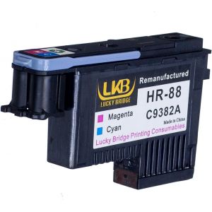 T&ecirc;te d'impression HP88 - 1 pi&egrave;ce - C9382A - Magenta et cyan - Remanufactur&eacute;e - Compatible avec les imprimantes HP Officejet Pro K5400,K550,K8600,L7480,L7590,L7680,L7780 - Neuf