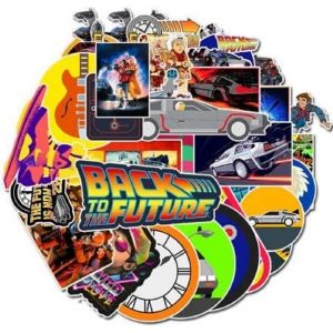 Top Stickers ! Lot De 50 Petits Stickers Retour Vers Le Futur - Back To The Future - Environ 6cm - Scrapbooking - Neuf
