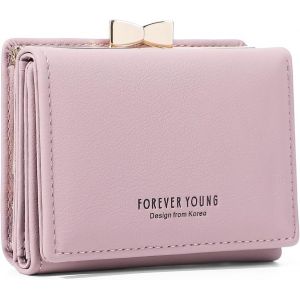 RFCBC-Porte Monnaie Femme en Cuir PU Petit Format Portefeuilles pour Femme avec Grande Capacité Porte-Feuille Femmes Zippé Pochette à Monnaie (Rose) - Neuf