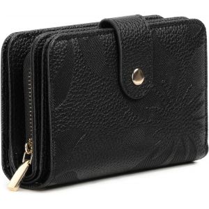 CAUC-Portefeuille Femme Cuir Petit Porte Monnaie Femmes RFID Blocage Court Portefeuilles avec Fermeture &eacute;clair Poche &agrave; Monnaie - Neuf