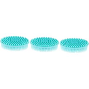 Sjzg-3 Pi&egrave;ces &Eacute;purateurs De Silicone Brosse Exfoliante En Silicone Brosse Exfoliante Pour La Peau Soin Du Bain &Eacute;purateur De Bain En Silicone Laveur De De Douche Corps De B&eacute;b&eacute; Luffa - Neuf