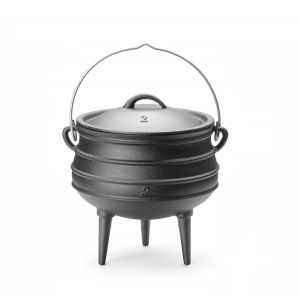 Subzonal-Marmite En Fonte, Four N&eacute;erlaandais Sud-Africain &Agrave; 3 Pieds, Chaudron De Sorci&egrave;re, Avec Couvercle Et Anse, Potjie- Faitout Sud-Africain, Pot De Cuisson, 6l, &Oslash;245x(H)280mm, Noir - Neuf