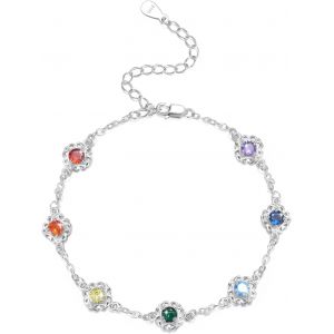 Eryi-Bracelet Pour Femme En Argent Sterling 925 Avec Ailes D'ange, Arbre De Vie, Marguerite, Dauphin, Chat, C?ur, Papillon, N?ud Celtique, Bracelet Réglable De 7 + 5 Pouces Pour Fille, Petite Amie, - Neuf
