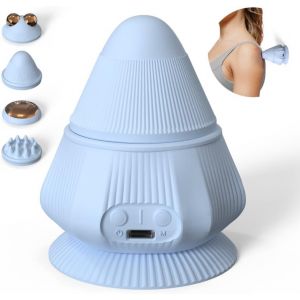 Kal-Balle De Massage 4 En 1, Boule De Fascia Vibrante Hauffante Avec Ventouseboule Myofasicale Pour Masser Les Pieds, Dos, Tête, Visage - Neuf