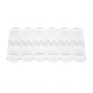 Boite De Rangement Transparente Reglable A 12 Emplacements Pour Bijoux (Blanche) - Neuf