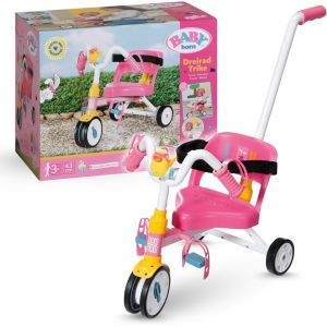 Tricycle Pour Poupées Jusqu'à 43 Cm - Comprend Des Roues Entièrement Fonctionnelles, Un Guidon Amovible, Un Klaxon, Des Pédales Et Une Ceinture De Sécurité - Aux Enfants Dès 3 Ans - Neuf