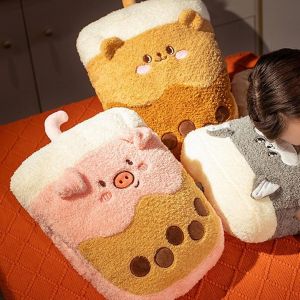 Poup&eacute;e En Peluche Anti-D&eacute;form&eacute;e Finement Cousue Pp Coton Lait Th&eacute; Oreiller Petit Ours Pour La Maison Ornament_Grey - Neuf