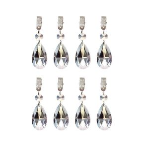 8 Pcs Nappe Poids Lourd Cristal Nappe Poids Heartshape Cintres Pendentifs Pour Dîner Nappe En Plein Air - Neuf