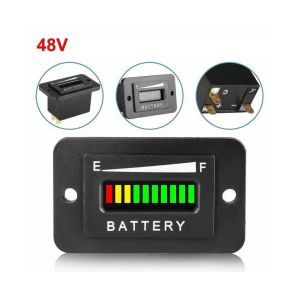 Indicateur De Niveau De Batterie Led 48 V Pour Voiturettes De Golf (Ezgo, Club Car, Yamaha) - Affichage Précis De La Charge Avec Avertissements Et Fonction Mémoire. - Neuf