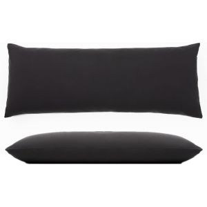 Taie De Traversin, Taie D'oreiller, Coton, Gris, 40x150 Cm, Taie De Traversin 150cm - Neuf