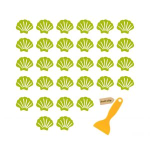 Lot de 30 autocollants antid&eacute;rapants pour baignoire, motif coquillage, pour plus de s&eacute;curit&eacute; - Neuf