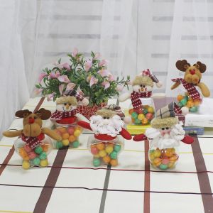 6Pcs bonbons de No&euml;l pour les Petits rond pentagramme poup&eacute;e en tissu de bo&icirc;te &agrave; bonbons bonbons peut - Neuf