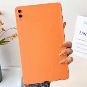 Coque en TPU Spray Huile Amie de la Peau pour Samsung Galaxy Tab S9+ / S9 FE+ / S10+, Orange - Neuf