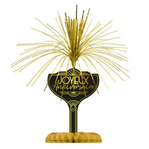 Centre De Table Papier Annivesaire Gatsby 35cm - Neuf
