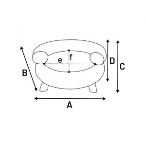 Fauteuil Pour Chien Ou Chat - Deteno - Rond 54 Cm - Bouclette Blanche - Assise Mousse Pu - Neuf