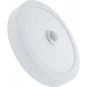 KAL-Plafonnier Led Plafond Avec Capteur De Mouvement Circulaire 18 W Avec Détecteur De Présence Avec Capteur Lumières Led Pour Couloir, Porche, Garage, Garde-Manger, Sous-Sol (1 Unité, Lumière Blanch - Neuf