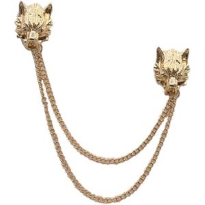 Broches Et Épingles En Métal Avec Tête De Loup Pour Col De Chemise, Pompon, Chaîne, Fleur, Accessoires De Costume - Neuf