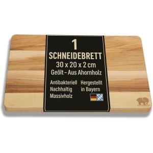 Planche À Découper En Bois D'érable 30 X 20 X 2 Cm I En Bois Maison I Planche À Découper Pratique Planche À Découper En Bois Planche De Service Planche À Petit-Déjeuner Carrée - Neuf