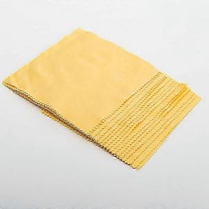 50pcs Bijoux Nettoyage Chiffon Jaune Polissant Chiffon Pour Argent Sterling Or Platine Petit Chiffon Poli 14x14cm - Neuf