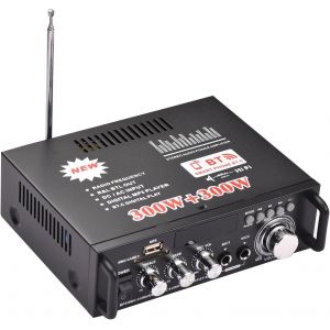 Amplificateur Audio St&eacute;r&eacute;o, St&eacute;r&eacute;o BT FM Radio Portable Home 600 W 12V / 220V LCD 2CH HiFi - Neuf