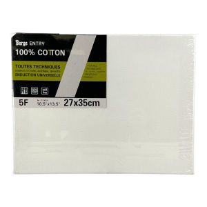 Châssis - Toile - 27x35cm - 5f - Coton - Acrylique - Huile - Gouache - Berge Entry - Neuf