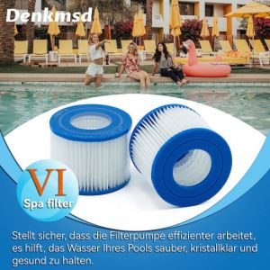 (4 pi&egrave;ces) Cartouches filtrantes VI pour Bestway Lay-Z-Spa, cartouches de remplacement pour Bestway 58239 BW58323 - Neuf