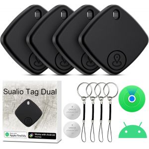 NouvelHorizonstore-Smart Air Traceur Tag, Apple et Android Traceur Lot de 4, Fonctionne avec l&iexcl;&macr;app Google Localiser ou Apple Find My, IP67, Batterie de Rechange Localisateur D&iexcl;&macr;Objets pour cl&iquest;&iquest;s/Portef - Neuf