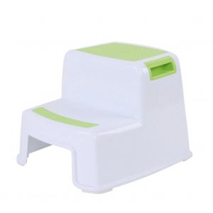 2 Marches Tabouret Toddler Kids Stool Toilette Potty Training Slip Resistant Pour Salle De Bain Cuisine Vert - Neuf