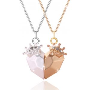 Kal-Bff Collier D'amiti&eacute; Pour 2 Filles, Meilleurs Amis Colliers, Couronne Coeur Pendentif Cha&icirc;ne Collier, Best Friends Forever Colliers, Valentin Amiti&eacute; Bijoux Cadeaux Pour Filles Amis Soeurs M&egrave;re - Neuf