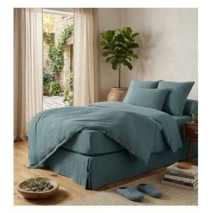 Cache Sommier Gaze De Coton 90 X 190 Cm Gaia Canard - Neuf