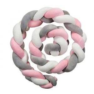 Nuanjia 3m Tour De Lit Bébé Coussin Serpent Tressé Pare-Chocs Velours Berceau Pour Les Nouveau-Nés Lit Sommeil - Neuf