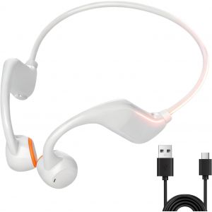 KALANKA-Casque Conduction Osseuse Bluetooth 5.4 &Eacute;tanche IPX5 avec M&eacute;moire MP3 32 Go, &Eacute;couteurs Sans Fil pour Sport Course Cyclisme, Appels Clairs avec Micro Int&eacute;gr&eacute; et Faisceau Lumineux Nocturne, Aut - Neuf
