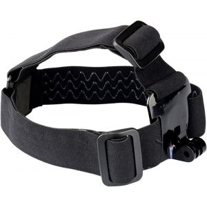 KALANKA-Casque Bandeau de Tête pour Caméra d'action, Fixation Frontale Head Strap, Fixation Bandeau Support de Tête, Accessoires Compatible avec GoPro Hero5/6/7, DJI, Insta360, Noir, 1 Pièce - Neuf