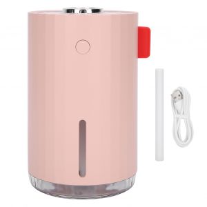 Mini humidificateur d'air de bureau J637, diffuseur purificateur d'air portable avec veilleuse, rose - Neuf