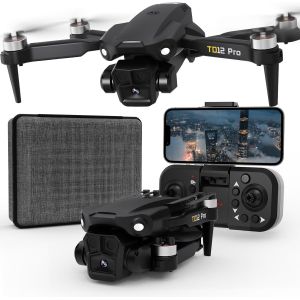 Mini Drone Avec Cam&eacute;ra 4k, Td12pro Drones &Agrave; Moteur Sans Balais Pour D&eacute;butants, R&eacute;sistance Au Vent De Niveau 3, R&eacute;glage De La Vitesse, Contr&ocirc;le Via Application, Quadricopt&egrave;re Rc - Neuf