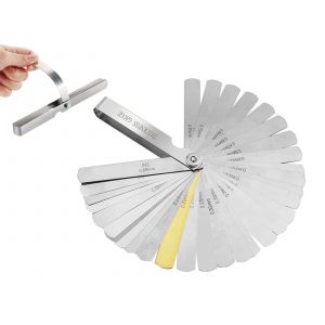 Jauge d'&eacute;paisseur &agrave; 32 lames en acier inoxydable, outil de mesure m&eacute;trique et imp&eacute;rial - Neuf