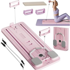 Pliable Roue Abdominale Planche Pilates Board Pilates Reformer Machine Set Planche Abdominale Rebond Automatique Core Trainer Abdo Roller Board[Ela710379] - Neuf