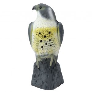 HJLIAN Epouvantail a oiseaux, faux aigle cornu, sculpture realiste, dissuasion des oiseaux, protection de jardin pour decoration de jardin exterieure - Neuf
