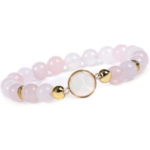 8mm Bracelet Pierre Pr&eacute;cieuse &Eacute;lastique Femme Fille Bijoux Cadeau Amour Amiti&eacute; Anniversaire - Neuf
