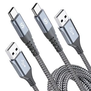 Câble Usb C [1.5M,Lot De 2] Charge Rapide 3A Fil Chargeur Type C Tressé Câble Usb C Pour iPhone 17 16 15 Pro Max,Samsung Galaxy S25/S24/S23 To S8,Sony,Note20,M31,Huawei,Xiaomi,Pixel,Lg - Neuf