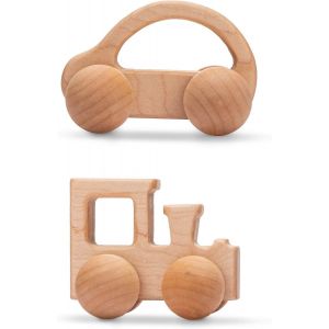 Hochet En Bois Pour Poussette, Jouet Amusant Pour Bébé, 2 Pièces - Neuf