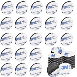 ChenQuanSarl-100 Pièces Double Face Extra Fort Mousse 3M Pastille Adhesive Double Face Imperméables Pour La Maison Noir Ronde Autocollants Double Face Pour Diy Murs Sols Portes Plastiques Métaux - Neuf