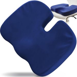 Yemaesre-Coussin Orthopédique Confortable Pour Cha De Bureau, Coussin Avec Coussin De Cha En Mousse À Mémoire De Forme Pour Soulager Le Coccyx, Augmente Le Confort D'ass - Neuf