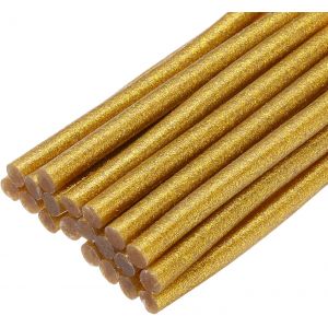 B&acirc;tonnets De Colle Thermofusible,100mm De Longueur X 7mm De Diam&egrave;tre Pour Pistolet &Agrave; Colle,Parfait Pour Les Projets D'artisanat Diy Et Le Scellage,Paillettes Dor&eacute;es,20 Pi&egrave;ces - Neuf