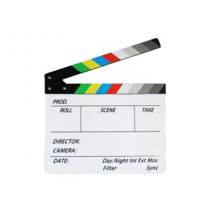 Clap de cin&eacute;ma en acrylique pour la production et la r&eacute;alisation de films - Neuf