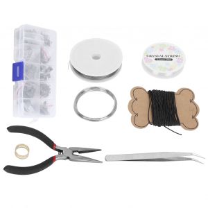 Kit D'outils Pour La Fabrication De Bijoux, Boucles D'oreilles, Bricolage, Fermoir Mousqueton, Ensemble D'accessoires De Reparation De Fil De Cire, Laiton Antique - Neuf