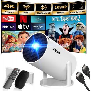 Mini Videoprojecteur 1080P 4K, Blanco - Neuf