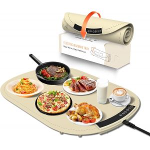 Chauffe Plat &Eacute;lectrique Pour Assiettes &iquest; Blanc Cass&eacute; - Neuf