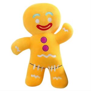 Kawaii Pain D&iquest;&Eacute;pice Homme Peluche Poup&eacute;e Canap&eacute; D&eacute;coration Mignon Cookie Homme Peluche Jouet Cadeau 46cm - Neuf
